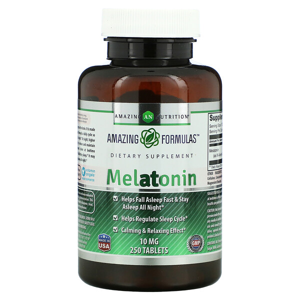 Melatonin, 10 mg, 250 Tablets