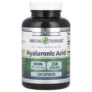 Amazing Nutrition, Acide hyaluronique, 100 mg, 250 capsules