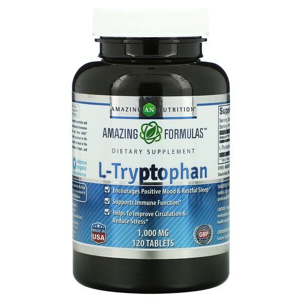 L-Tryptophan, 1,000 mg, 120 Tablets