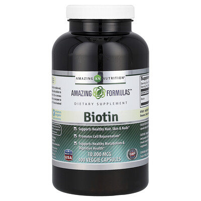 Photos - Vitamins & Minerals Amazing Toys Amazing Nutrition, Biotin, 10,000 mcg, 400 Veggie Capsules AMN-02206 