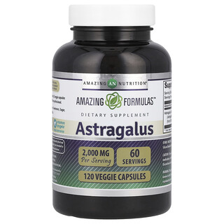 Amazing Nutrition, Astragalus, 120 vegetariske kapsler (1.000 mg pr. kapsel)