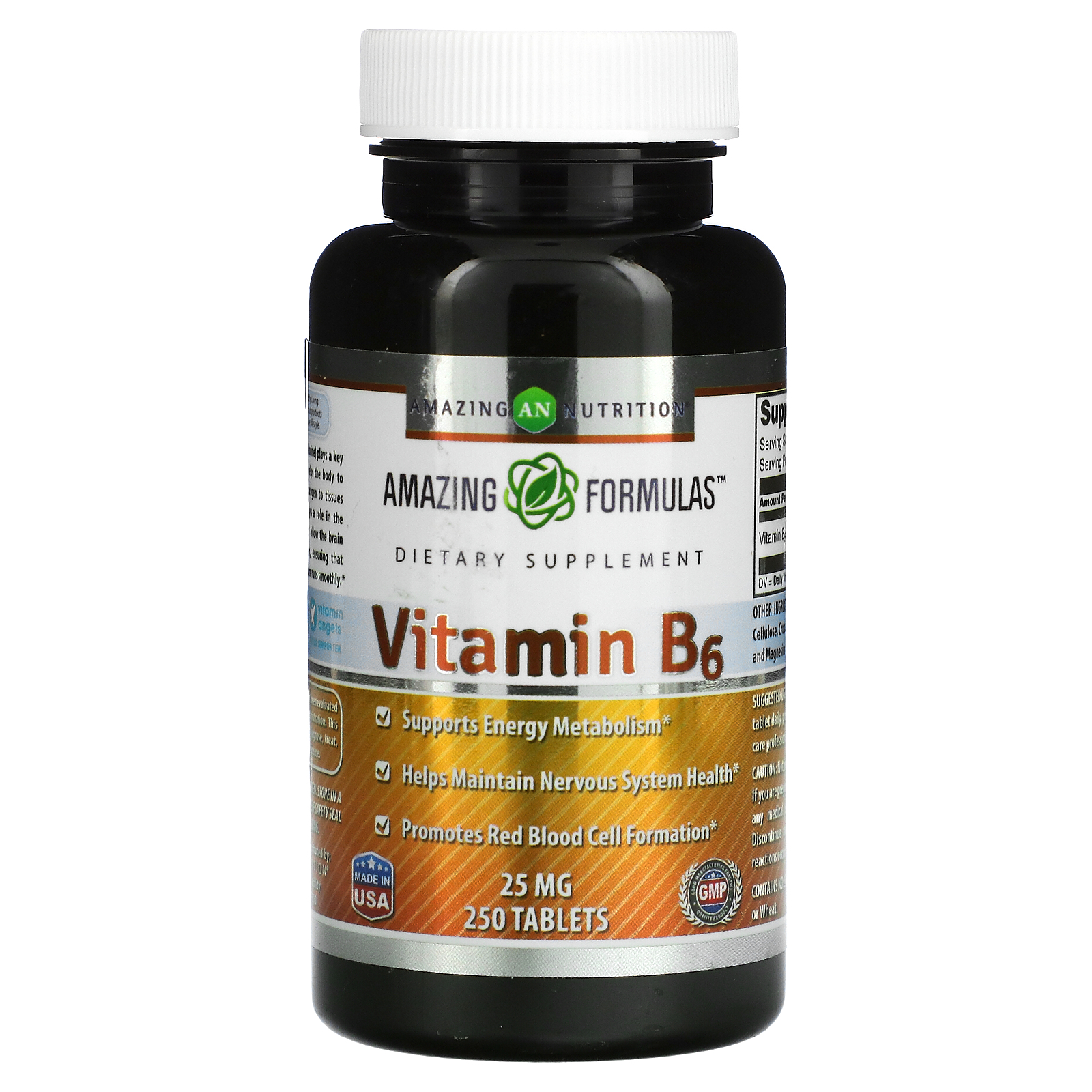 Amazing Nutrition, Vitamin B6, 25 mg, 250 Tablets