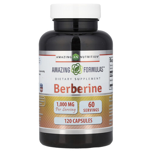Amazing Nutrition, Berberina, 120 cápsulas (500 mg por cápsula)