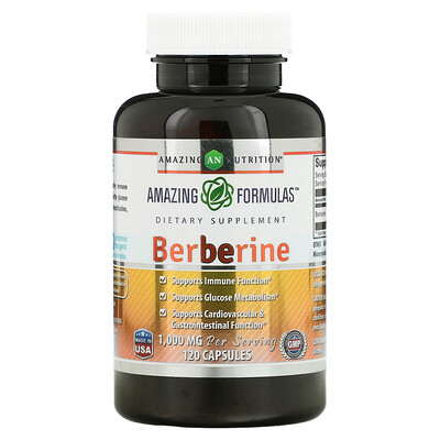 

Amazing Nutrition, Berberine, 500 mg, 120 Capsules
