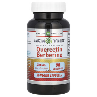Amazing Nutrition, Fantastiske formler, Quercetin Berberine, 90 vegetariske kapsler