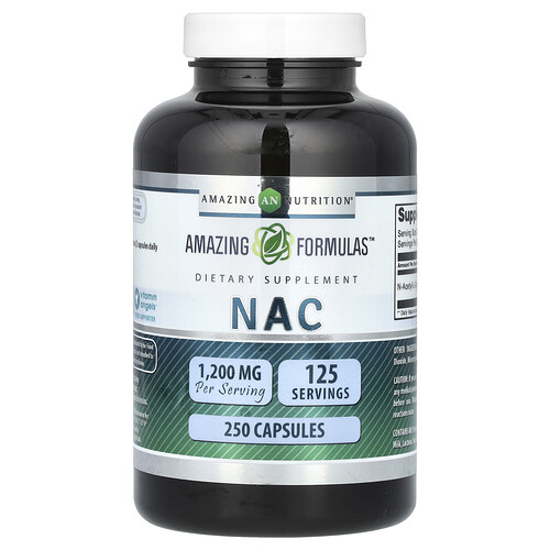 Amazing Nutrition NAC, 250 Capsules (600 mg per Capsule)