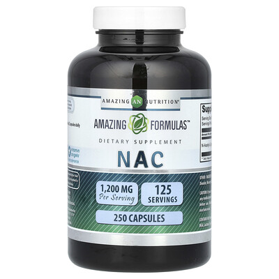 Amazing Nutrition, NAC, 250 cápsulas (600 mg por cápsula)