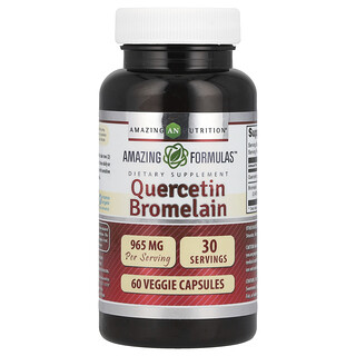 Amazing Nutrition, Quercetina y bromelaína, 60 cápsulas vegetales