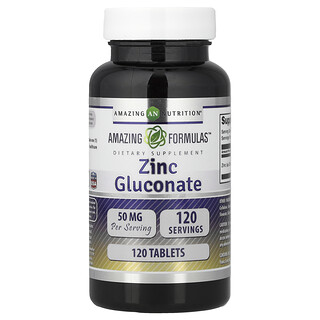 Amazing Nutrition, Amazing Formulas™, глюконат цинка, 50 мг, 120 таблеток