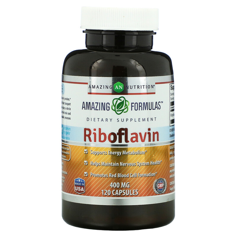 Amazing Nutrition, Riboflavin, 400 mg, 120 Capsules iHerb