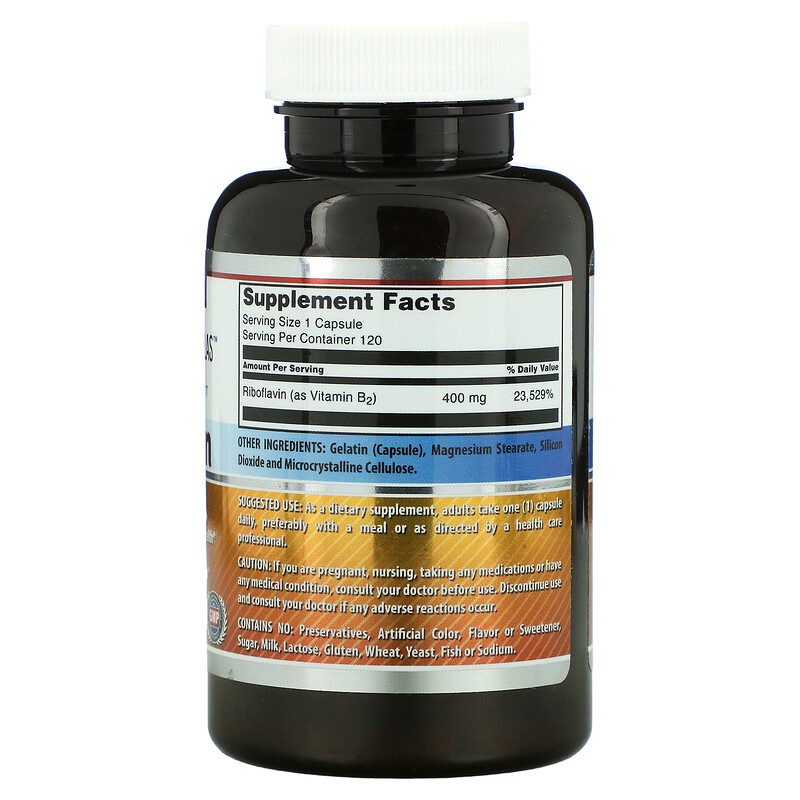 Amazing Nutrition, Riboflavin, 400 mg, 120 Capsules iHerb