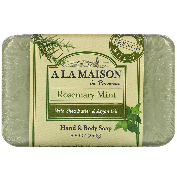 A La Maison de Provence, Hand & Body Bar Soap, Rosemary Mint , 8.8 oz