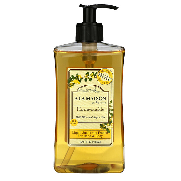A La Maison de Provence, Hand & Body Liquid Soap, Honeysuckle, 16.9 fl