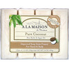А Ла Мэзон Дэ Прованс, Мыло для рук & тела, Чистый кокос, 4 бруска по 3.5 унции