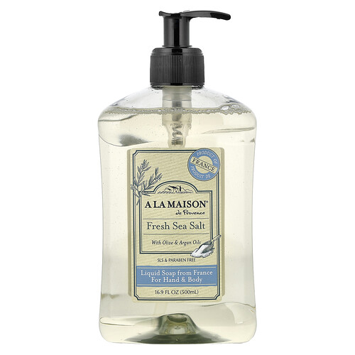 A La Maison de Provence, Liquid Soap, For Hand & Body, Fresh Sea Salt, 16.9 fl oz (500 ml)
