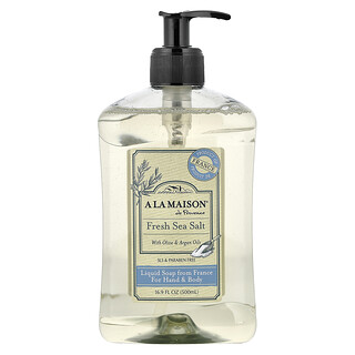 A La Maison de Provence, Liquid Soap, For Hand & Body, Fresh Sea Salt, 16.9 fl oz (500 ml)