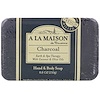 A La Maison de Provence, ハンド&ボディーバーソープ、炭、8.8 oz (250 g)