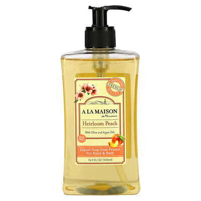 Купить A La Maison de Provence жидкое мыло для рук и тела, с ароматом физалиса и персика, 500 мл (16, 9 жидк. унций)