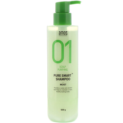 

Amos 01 Pure Smart, увлажняющий шампунь для чистой кожи головы, 500 г