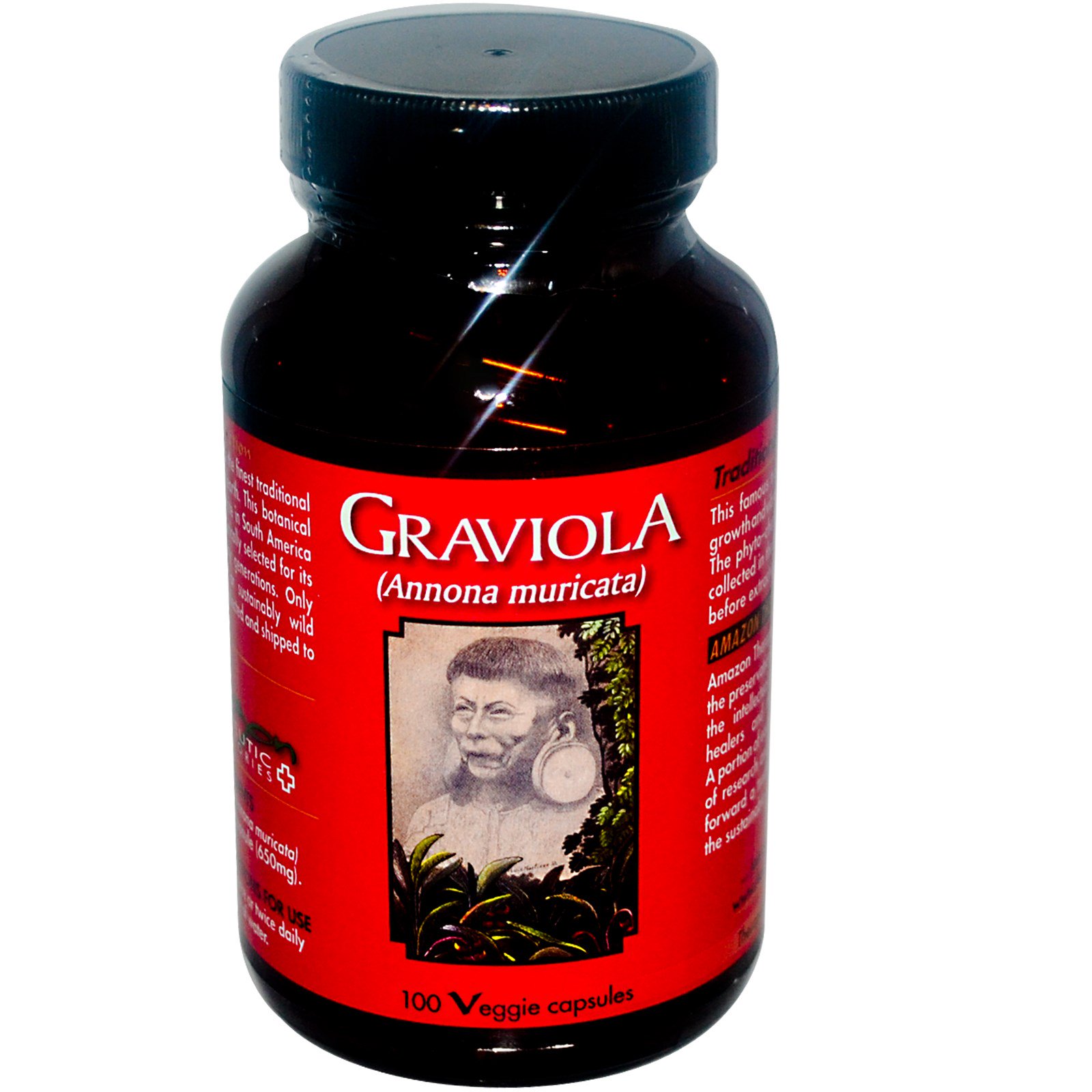 Graviola 100 Vegetarian Capsules 500 Mg, 100 Vegetarian Capsule,1 Count (838451003888)