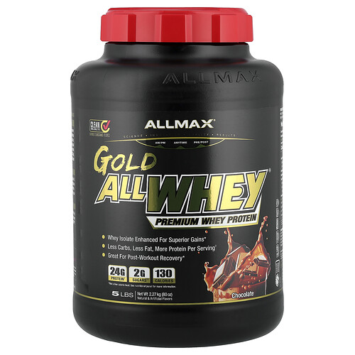 ALLMAX, GOLD ALLWHEY®, Premium Whey Protein, hochwertiges Molkenprotein, Schokolade, 2,27 kg (5 lbs.)