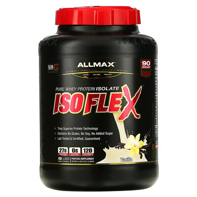 

ALLMAX Isoflex чистый изолят сывороточного белка (фильтрация заряженными ионными частицами) со вкусом ванили 2 27 кг (5 фунтов)