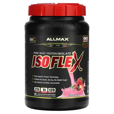 

ALLMAX Isoflex Pure Whey Protein Isolate Strawberry 2 lbs (907 g)