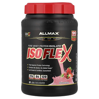 ALLMAX, Isoflex, izolat czystego białka serwatkowego, truskawka, 907 g