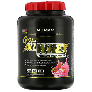 ALLMAX Nutrition, AllWhey Gold，优质乳清蛋白，草莓，5 磅（2.27 克）