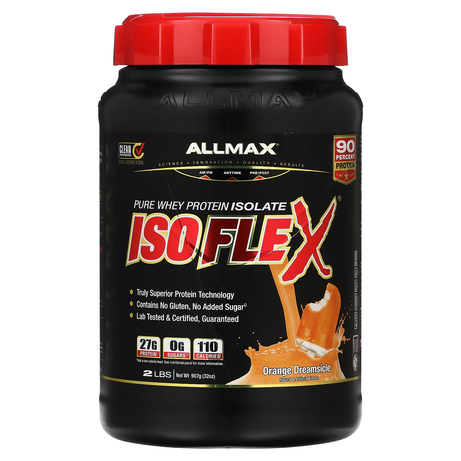ALLMAX, Isoflex, Pure Whey Protein Isolate, Orange Dreamsicle, 2 lbs