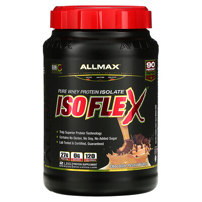 ALLMAX Isoflex Pure Whey Protein Isolate Chocolate Peanut Butter 2 lbs (907 g)