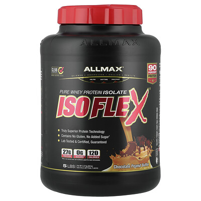 ALLMAX, ISOFLEX®, Pure Whey Protein Isolate, Chocolate Peanut Butter, 5 lbs (2.27 kg)