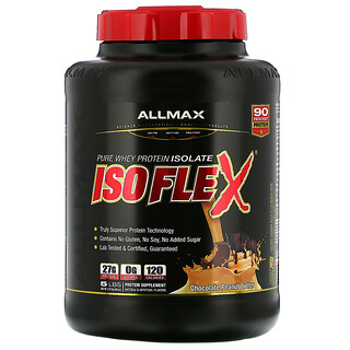 ALLMAX Nutrition, Isoflex, isolat de protéines de lactosérum 100 % ultra pur (filtration des particules chargée en ion WPI), chocolat beurre de cacahuètes, 2,27 kg (5 lb)
