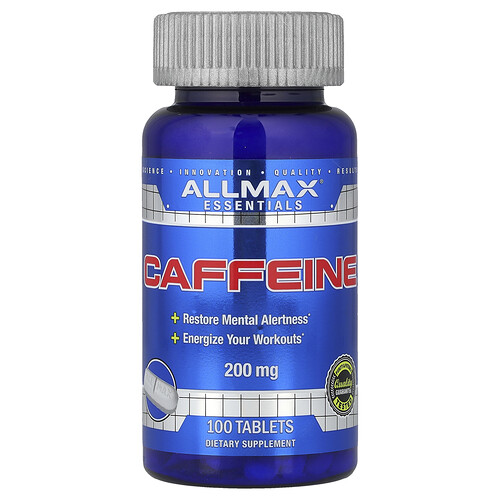 Allmax Essentials, Caffeine, 200 mg, 100 Tablets