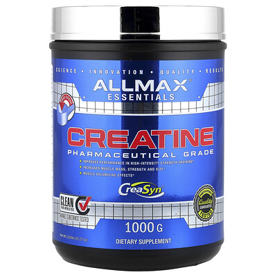 Product Image for ALLMAX, Creatine, Pharmaceutical Grade, Unflavored, 2.2 lbs (1,000 g)