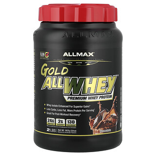 ALLMAX, Gold AllWhey, Premium Whey Proteini, Çikolata, 2 lbs (907 g)