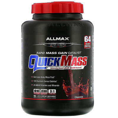 ALLMAX Nutrition QuickMass, Rapid Mass Gain Catalyst, Chocolate, 6 lbs (2.72 kg)