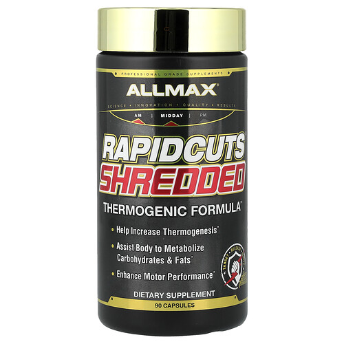 ALLMAX, Rapidcuts Shredded, ein echter All-in-One-Fettverbrenner, 90 Kapseln