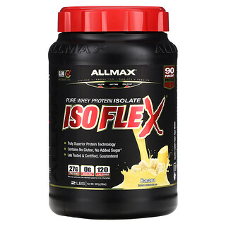 ALLMAX, ISOFLEX®, Pure Whey Protein Isolate, reines Molkenproteinisolat, Banane, 907 g (2 lbs.)