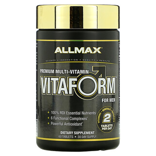 ALLMAX Nutrition, Vitaform, Suplemento multivitamínico prémium para hombres, 60 comprimidos