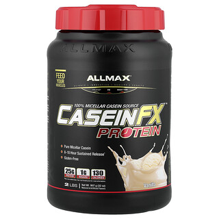ALLMAX, Casein-FX™ Protein, %100 Kazein Misel Kaynağı, Vanilya, 2 lbs (907 g)