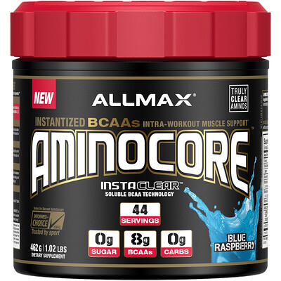 

AMINOCORE, инстантизированные аминокислоты BCAA, во вкусом малины, 462 г (1,02 фунта)
