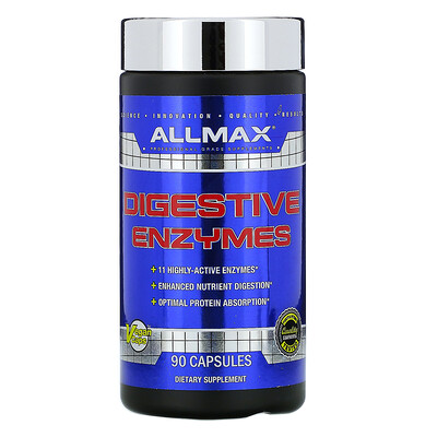Купить ALLMAX Nutrition Пищеварительные ферменты + оптимизатор белка, 90 капсул
