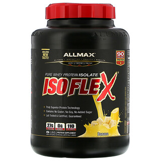 ALLMAX Nutrition, Isoflex, 순수 분리 유청 단백질(WPI 이온 입자 필터), 바나나, 2.27 kg(5 lbs)