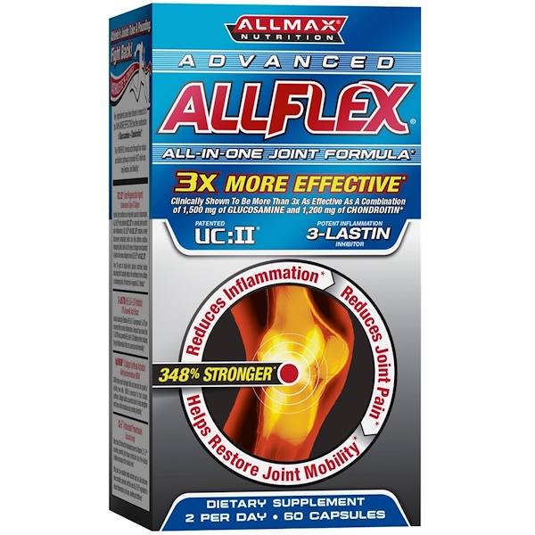 ALLMAX Nutrition, Advanced AllFlex, формула для суставов "все в одном", 60 капсул