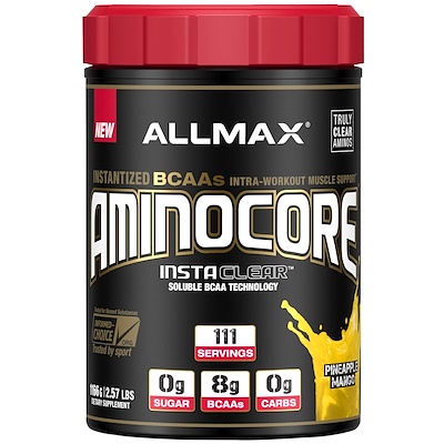 

AMINOCORE, смесь с BCAA, 8 г аминокислот с разветвленной цепью (BCAA), 100 % чистое соотношение 45:30:25, не содержит глютена, со вкусом ананаса и манго, 1166 г (2,57 фунта)