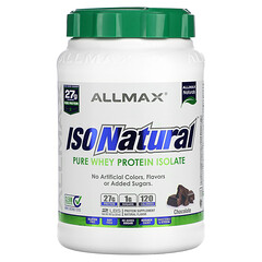 IsoNatural Pure Whey Protein Isolate, шоколад, 2 фунта (907 г)