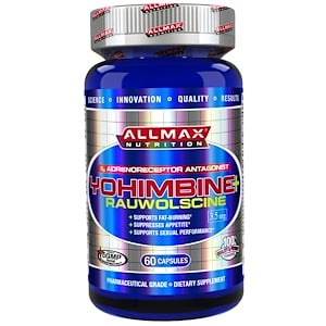 ALLMAX Nutrition, Yohimbine HCl (Max Strength Yohimbe), 3.5 mg, 60 Veggie Capsules