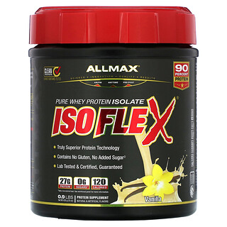 ALLMAX, ISOFLEX®, Pure Whey Protein Isolate, Vanilla, 0.9 lbs (425 g)