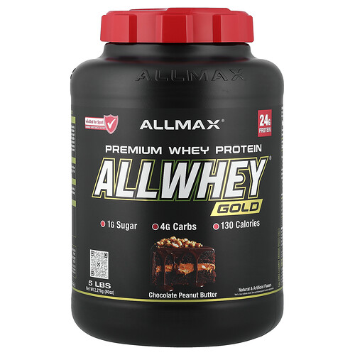 ALLMAX, AllWhey® Gold, Premium-Molkenprotein, Schokoladen-Erdnussbutter, 2,27 kg